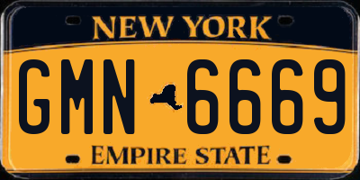 NY license plate GMN6669