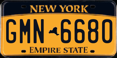 NY license plate GMN6680