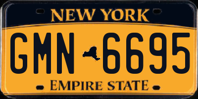 NY license plate GMN6695