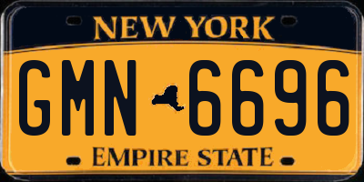 NY license plate GMN6696