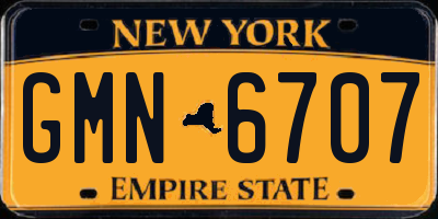 NY license plate GMN6707