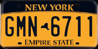 NY license plate GMN6711