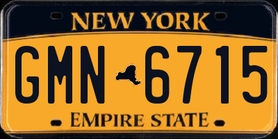 NY license plate GMN6715