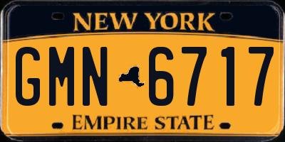 NY license plate GMN6717