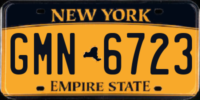 NY license plate GMN6723