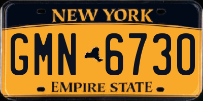 NY license plate GMN6730