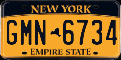 NY license plate GMN6734