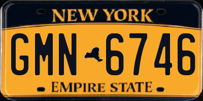 NY license plate GMN6746