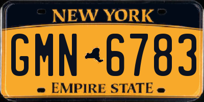 NY license plate GMN6783