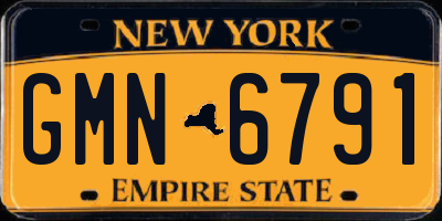 NY license plate GMN6791
