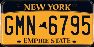 NY license plate GMN6795