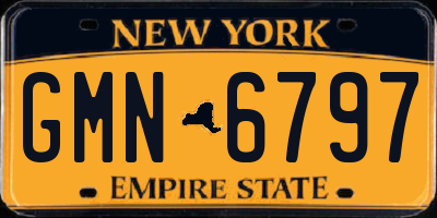 NY license plate GMN6797