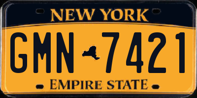 NY license plate GMN7421