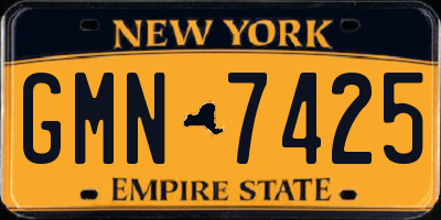 NY license plate GMN7425