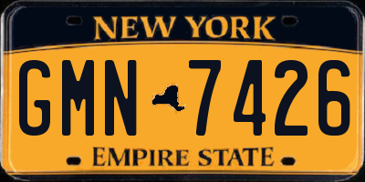 NY license plate GMN7426