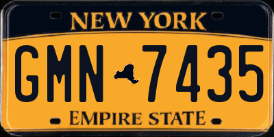 NY license plate GMN7435