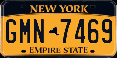 NY license plate GMN7469