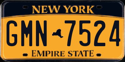 NY license plate GMN7524