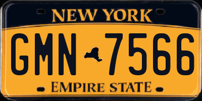 NY license plate GMN7566
