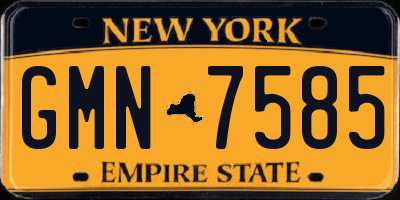 NY license plate GMN7585