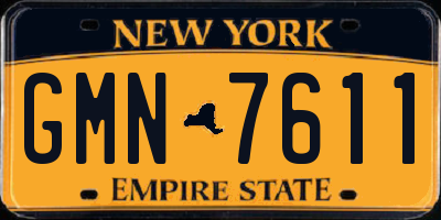 NY license plate GMN7611