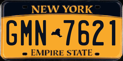 NY license plate GMN7621