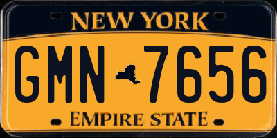 NY license plate GMN7656