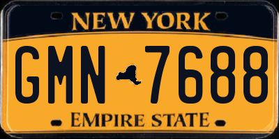 NY license plate GMN7688