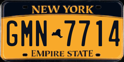 NY license plate GMN7714