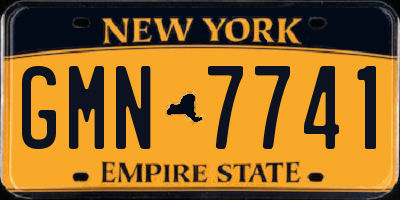 NY license plate GMN7741