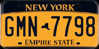 NY license plate GMN7798