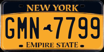NY license plate GMN7799