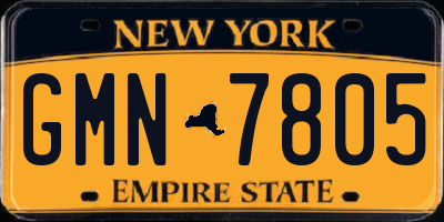 NY license plate GMN7805