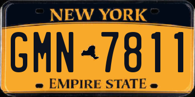 NY license plate GMN7811