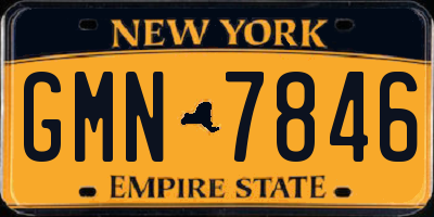NY license plate GMN7846