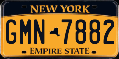 NY license plate GMN7882