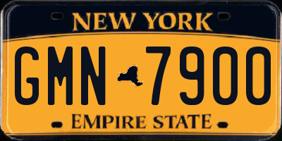 NY license plate GMN7900