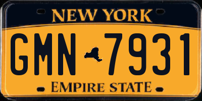 NY license plate GMN7931