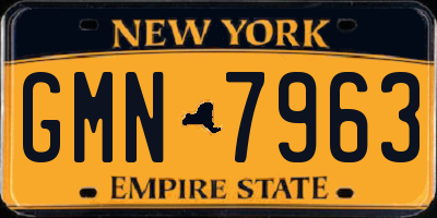 NY license plate GMN7963