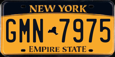 NY license plate GMN7975