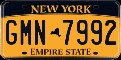 NY license plate GMN7992