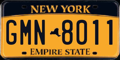 NY license plate GMN8011