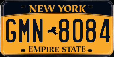 NY license plate GMN8084