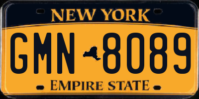 NY license plate GMN8089