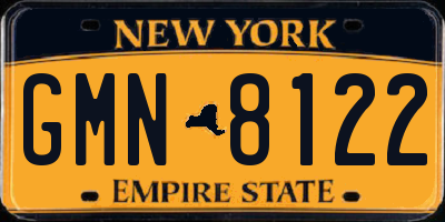 NY license plate GMN8122