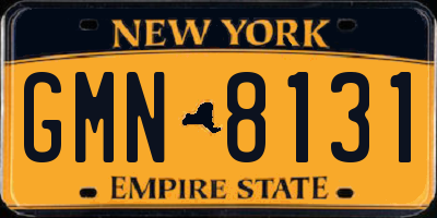 NY license plate GMN8131