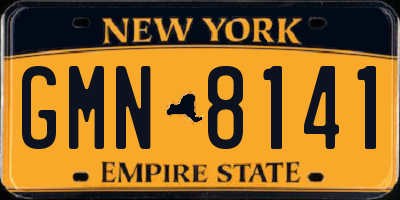 NY license plate GMN8141
