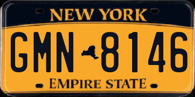 NY license plate GMN8146