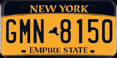 NY license plate GMN8150