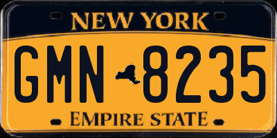 NY license plate GMN8235